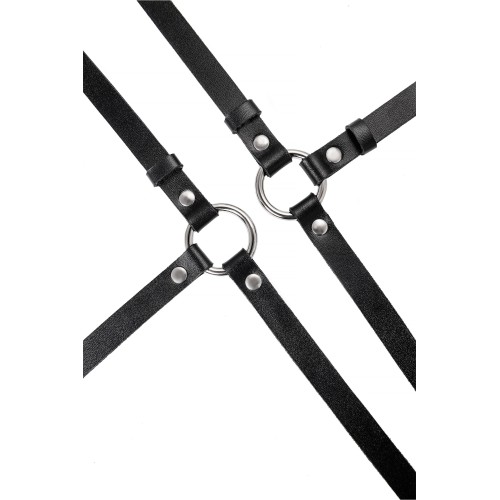 Черная кожаная портупея «Осанка»