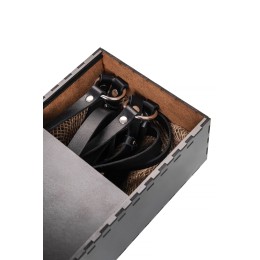 Черная кожаная портупея «Осанка»