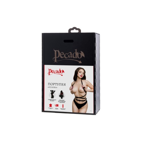 Черная кожаная портупея «Осанка»