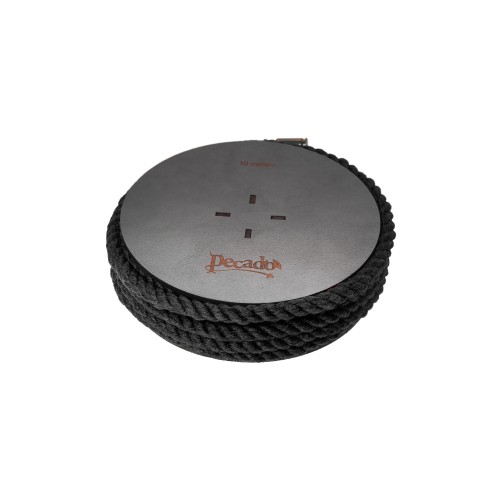 Черная веревка для шибари на катушке - 10 м.