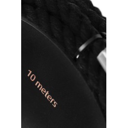 Черная веревка для шибари на катушке - 10 м.