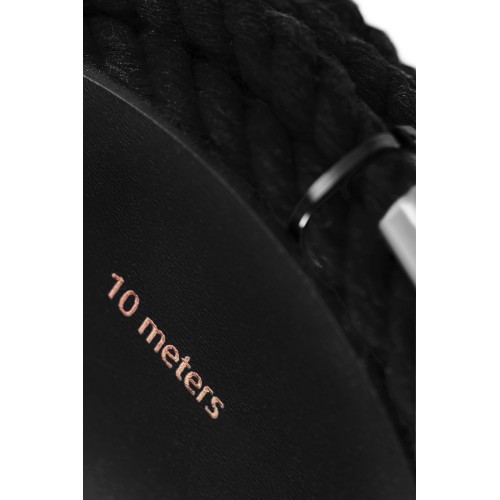 Черная веревка для шибари на катушке - 10 м.