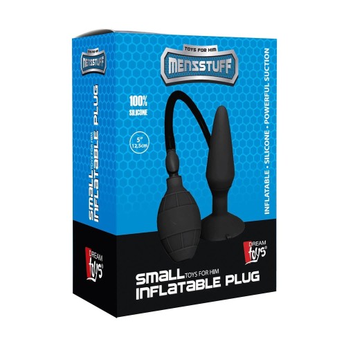 Чёрная анальная пробка с функцией расширения Small Inflatable Plug - 12,5 см.