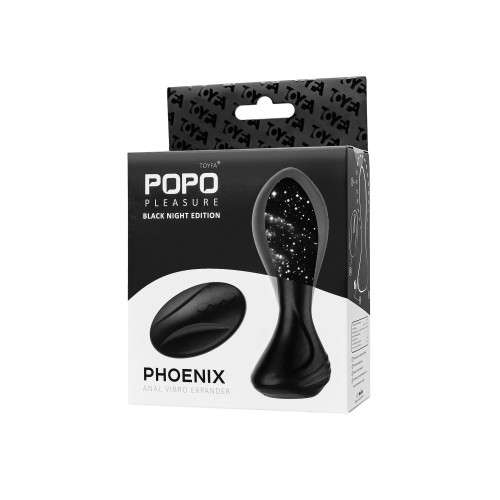 Черная надувная анальная вибровтулка Phoenix - 13,5 см.