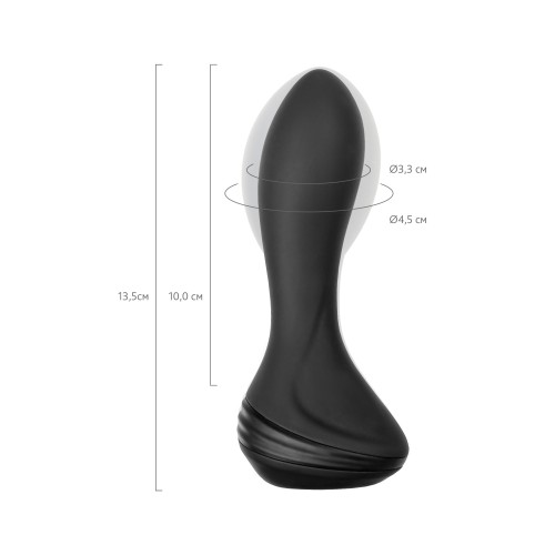 Черная надувная анальная вибровтулка Phoenix - 13,5 см.