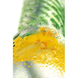 Стеклянный фаллоимитатор со спиралевидным рельефом - 16,5 см.