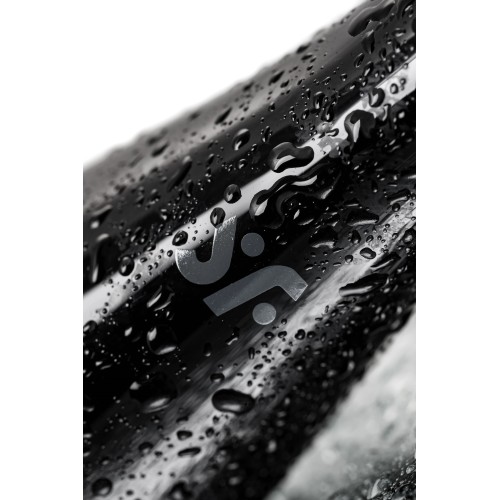 Черный двусторонний фаллоимитатор Dazzling Crystal 1 - 18,5 см.