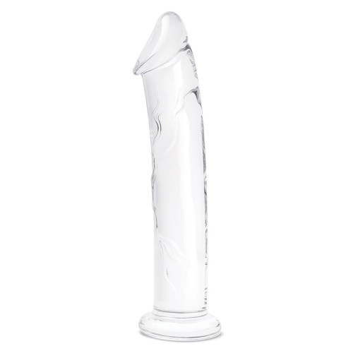 Большой стеклянный стимулятор 12’’ Glass Dildo With Veins & Flat Base - 28 см.