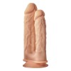Телесный анально-вагинальный фаллоимитатор Double Penetrator - 19,5 см.