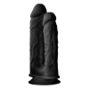 Черный анально-вагинальный фаллоимитатор Double Penetrator - 19,5 см.