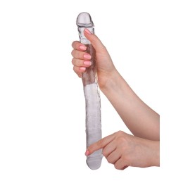 Прозрачный двусторонний фаллоимитатор Infinity - 33,5 см.
