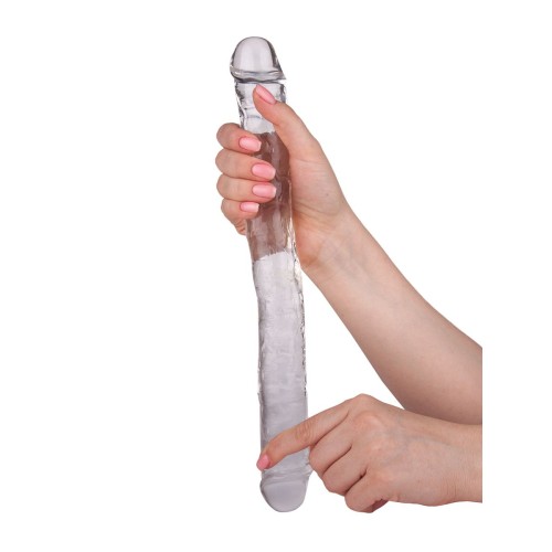 Прозрачный двусторонний фаллоимитатор Infinity - 33,5 см.