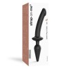 Черный двусторонний фаллоимитатор Strap-On-Me Dildo Plug-In Switch size L