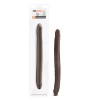 Коричневый двусторонний фаллоимитатор Chocolate 16-Inch Long Dildo - 41,5 см.