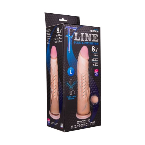 Реалистичный фаллоимитатор на присоске F LINE - 23 см.