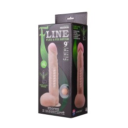 Фаллоимитатор с мошонкой на присоске F LINE - 24 см.