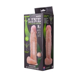 Большой фаллоимитатор на присоске F LINE - 23,5 см.