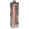 Телесный фаллоимитатор-реалистик King Cock Ellite Dual Density - 28 см.