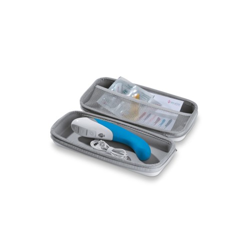 Голубой вибратор Mystim Al Punto - 25 см.