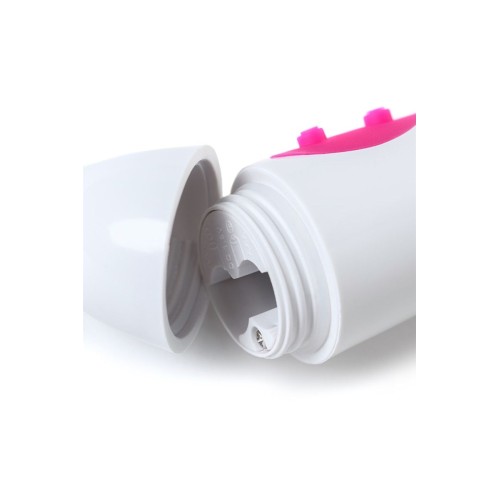 Ярко-розовый вибратор Ida со скошенной головкой для G-стимуляции - 19 см.