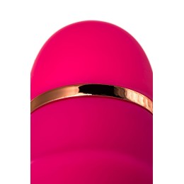 Розовый рельефный вибростимулятор точки G - 16 см.