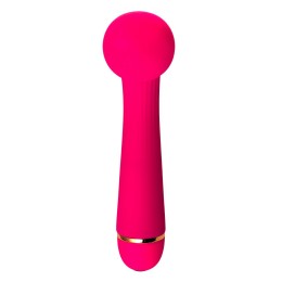 Розовый вибратор с шаровидной головкой - 20 см.