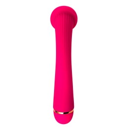 Розовый вибратор с шаровидной головкой - 20 см.