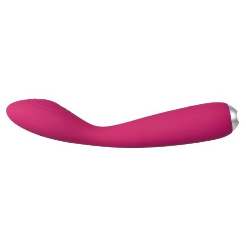 Ярко-розовый G-стимулятор IRIS Clitoral & G-spot Vibrator - 18 см.