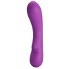 Фиолетовый силиконовый вибратор Elsa - 19 см.