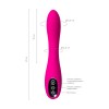 Ярко-розовый вибратор со стимулирующим шариком BEADSY - 21 см.