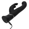 Черный вибратор-кролик G-Spot Stroking Vibrator - 24,2 см.