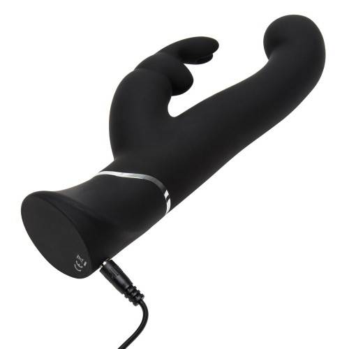 Черный вибратор-кролик G-Spot Stroking Vibrator - 24,2 см.