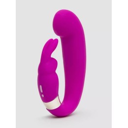 Лиловый вибратор Mini G-Spot Curve Vibe с клиторальным зайчиком