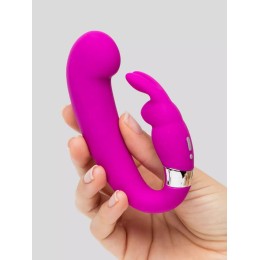 Лиловый вибратор Mini G-Spot Curve Vibe с клиторальным зайчиком
