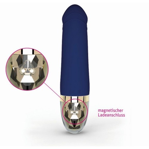 Синий вибратор для G-точки Real Deal Neal - 16,5 см.