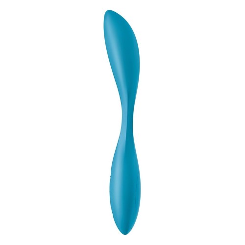 Синий гибкий вибратор Satisfyer G-Spot Flex 1 - 19,5 см.