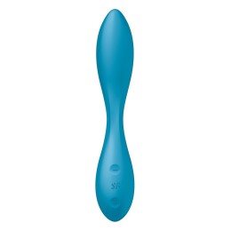Синий гибкий вибратор Satisfyer G-Spot Flex 1 - 19,5 см.