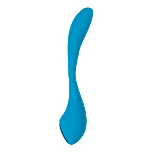 Синий гибкий вибратор Satisfyer G-Spot Flex 5+ - 19,6 см.