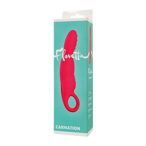 Розовый вибратор для точки G с двигающейся головкой Carnation - 19 см.