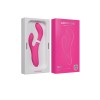 Розовый вибратор-кролик Osci 3 с функцией нагрева - 21 см.