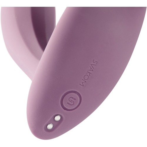 Розовый интерактивный вибромассажер Erica