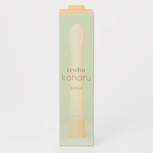 Желтый вибратор Iroha Koharu Hinatsubomi - 16 см.