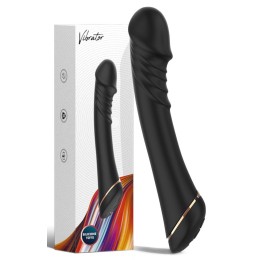 Черный вибратор для G-точки Hancock - 20,4 см