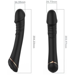 Черный вибратор для G-точки Hancock - 20,4 см