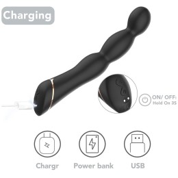 Черный вибратор для G-точки Laband - 21 см.