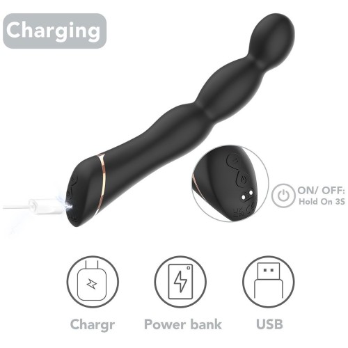 Черный вибратор для G-точки Laband - 21 см.