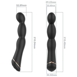 Черный вибратор для G-точки Laband - 21 см.