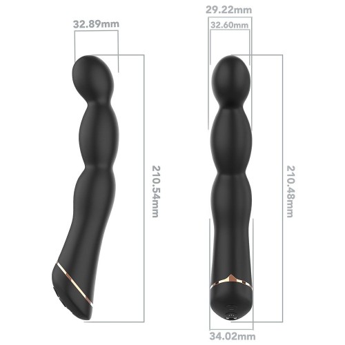 Черный вибратор для G-точки Laband - 21 см.