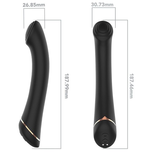 Черны вибратор для G-точки Gwand - 18,7 см.