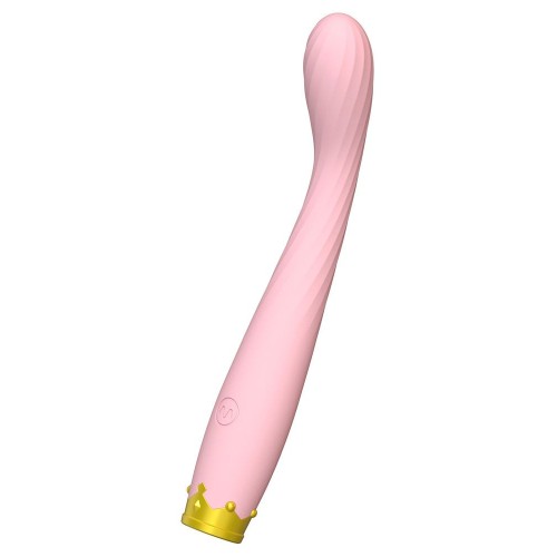 Розовый вибратор для точки G - 17,8 см.